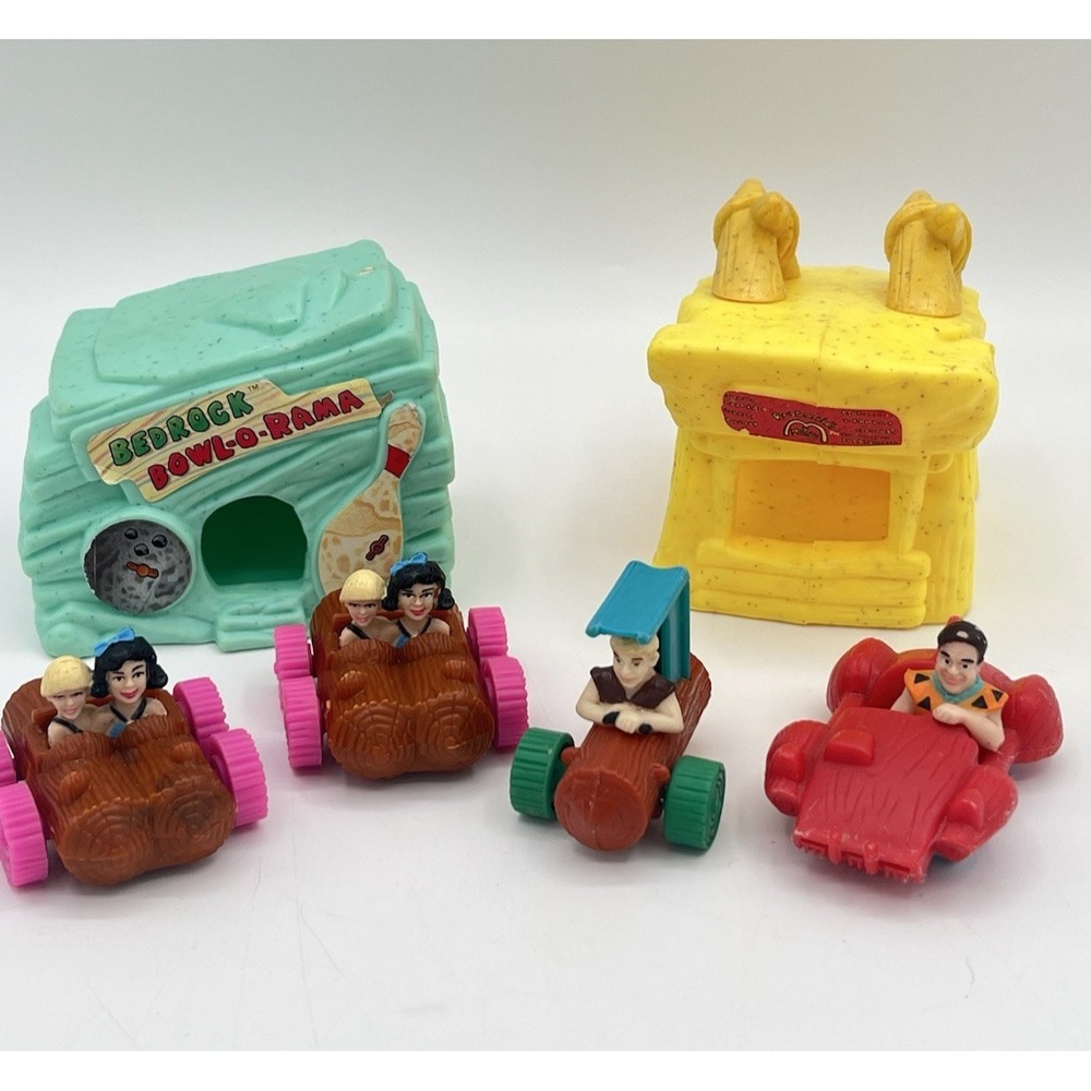 Vintage 1993 McDonald's Happy Meal The Flintstones Toy Lot Incomplete